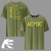 ACDC Exclusive Merch Tee Hells Bells Lightning Australia PWR Up Tour 2025 Cities List Unisex T-Shirt