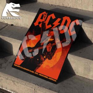 ACDC Melbourne PWR Up Tour Australia 2025 Exclusive Poster For Show At Cricket Ground On November 12-16 Home Decor Poster Canvas