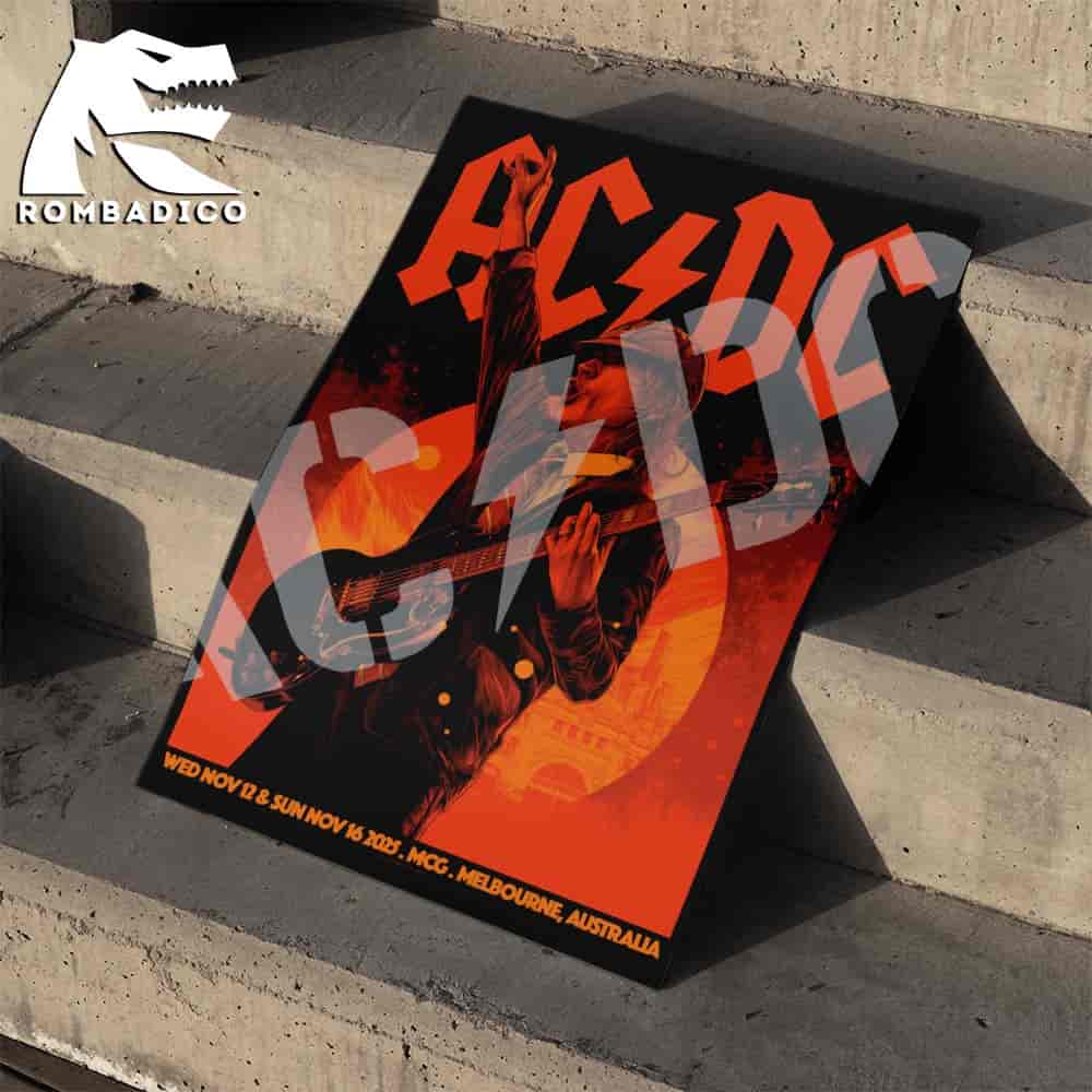 ACDC Melbourne PWR Up Tour Australia 2025 Exclusive Poster For Show At Cricket Ground On November 12-16 Home Decor Poster Canvas ACDC Melbourne PWR Up Tour Australia 2025 Exclusive Poster For Show At Cricket Ground On November 12-16 Home Decor Poster Canvas
