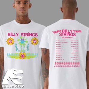 Billy Strings Fall 2025 Tour Seeing Flower Tee With Dates Champagne Rodman T-Shirt