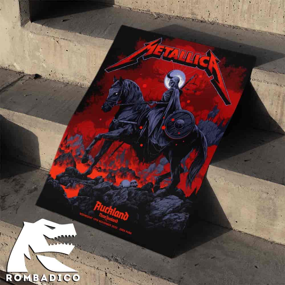 Metallica M72 Auckland 2025 Pop-Up Shop Exclusive Poster By Ken Taylor’s At Eden Park On November 19 Home Decor Poster Canvas Metallica M72 Auckland 2025 Pop-Up Shop Exclusive Poster By Ken Taylor’s At Eden Park On November 19 Home Decor Poster Canvas