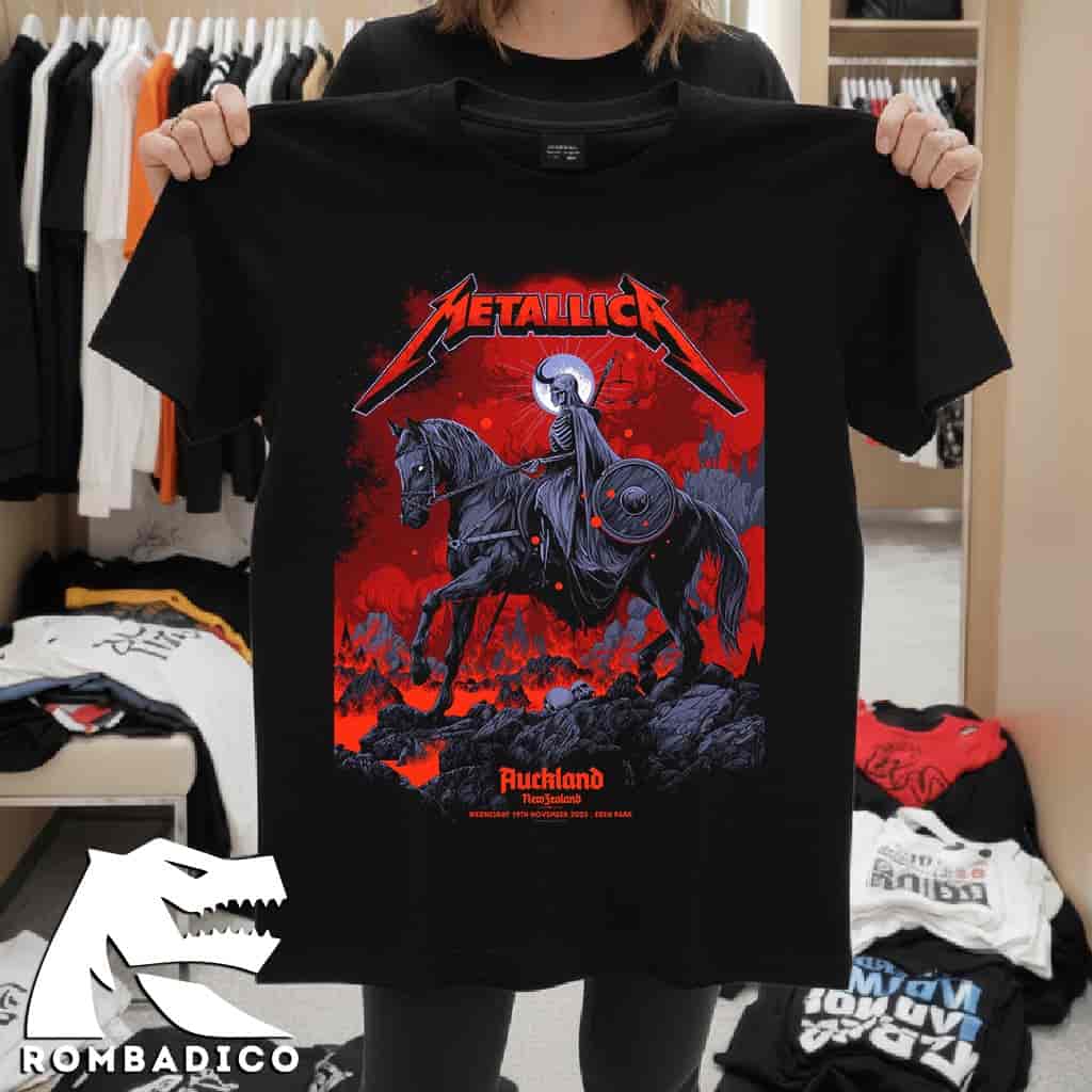 Metallica M72 Auckland 2025 Pop-Up Shop Exclusive Poster By Ken Taylor’s At Eden Park On November 19 Unisex T-Shirt Metallica M72 Auckland 2025 Pop-Up Shop Exclusive Poster By Ken Taylor’s At Eden Park On November 19 Unisex T-Shirt