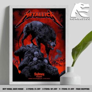 Metallica M72 Sydney Australia 2025 Pop Up Shop Poster By Ken Taylor At Accor Stadium On 15 November 2025 Poster Canvas