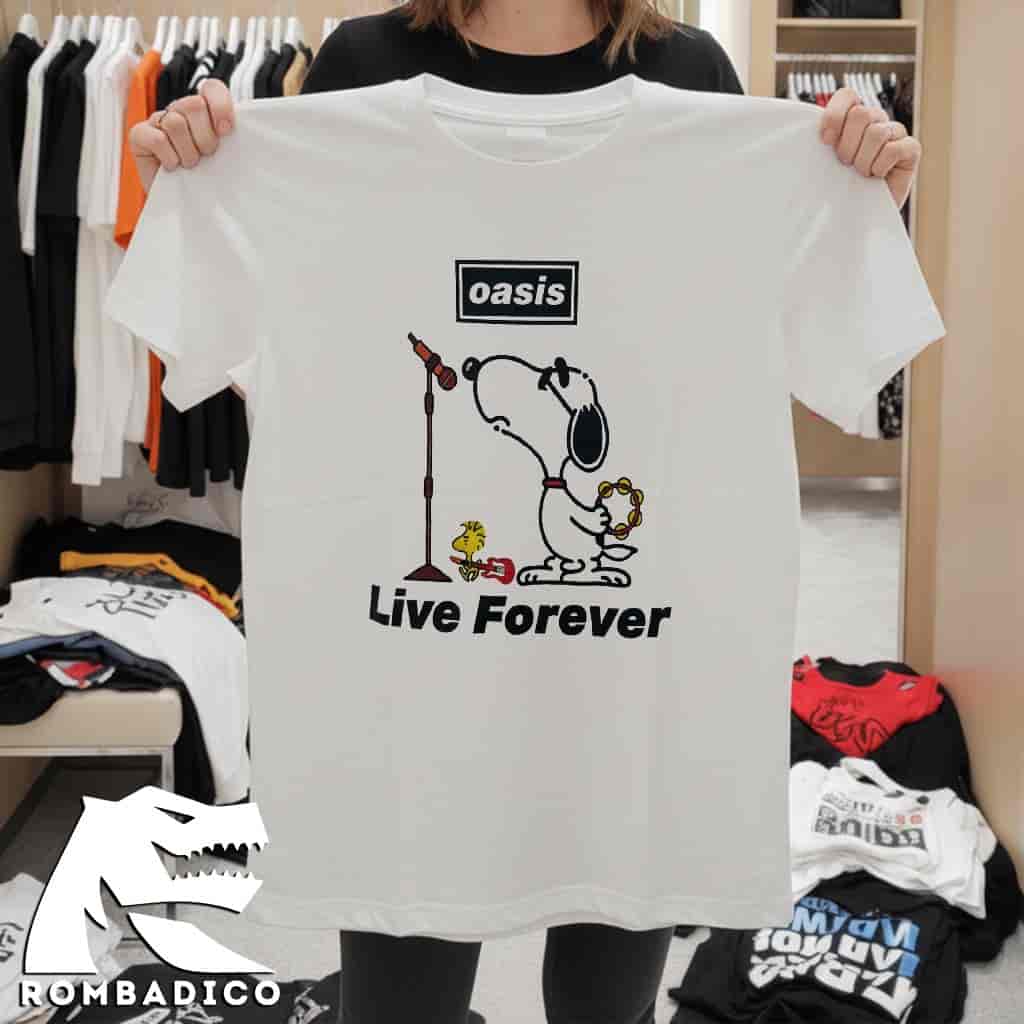 Oasis Live Forever Tee Featuring Snoopy A Perfect Unisex Gift For Fans Oasis Live Forever Tee Featuring Snoopy A Perfect Unisex Gift For Fans