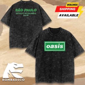 Oasis Sao Paulo Live ’25 Tour Brazil Merch Washed T-Shirt On November 11 2025 At Morumbis